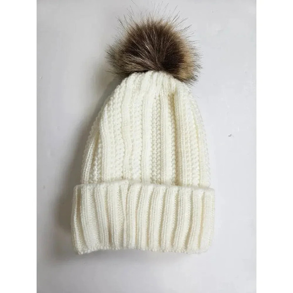 Faux Fur Pom Beanie - Picture 2 of 4